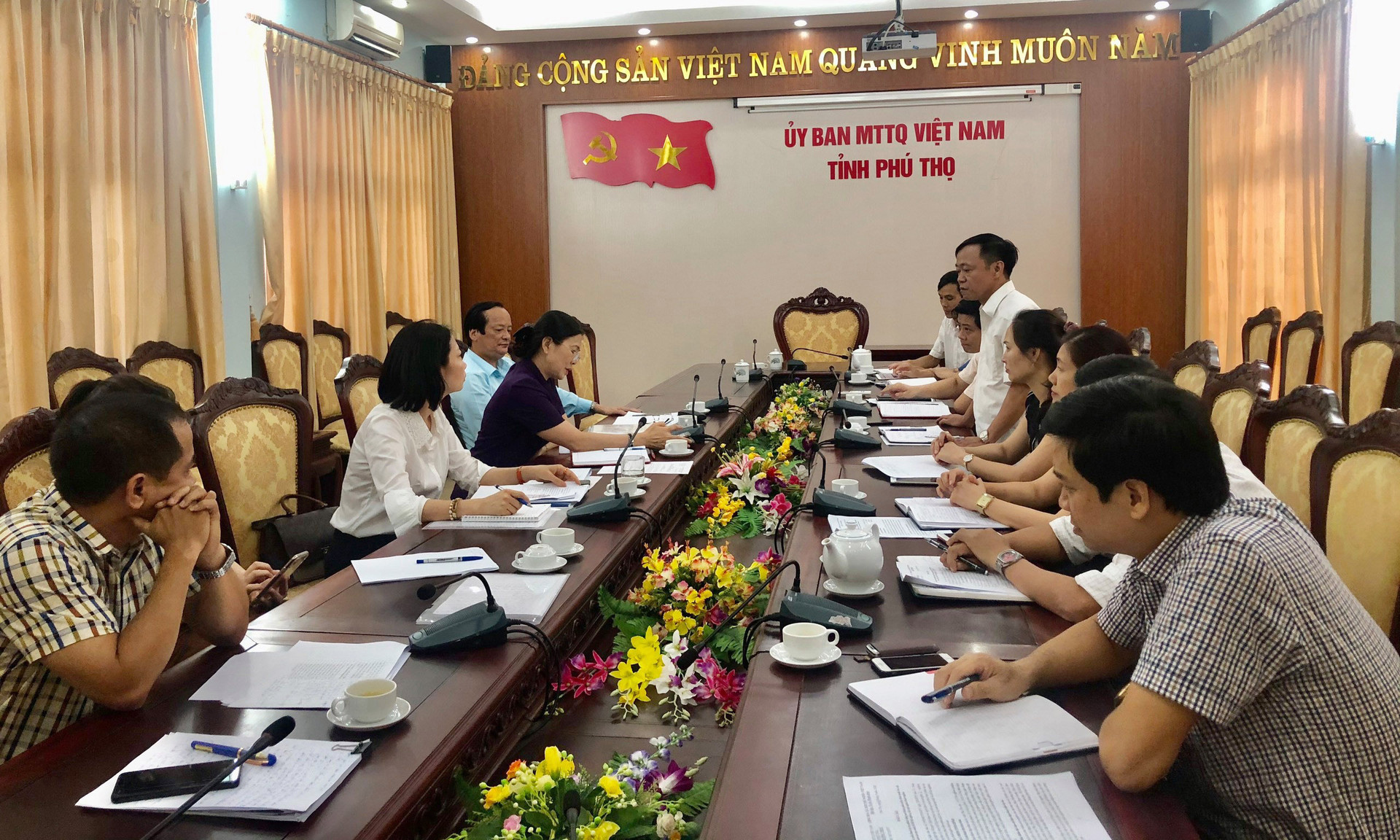 Phó Chủ tịch Trương Thị Ngọc Ánh phát biểu tại MTTQ tỉnh Phú Thọ.