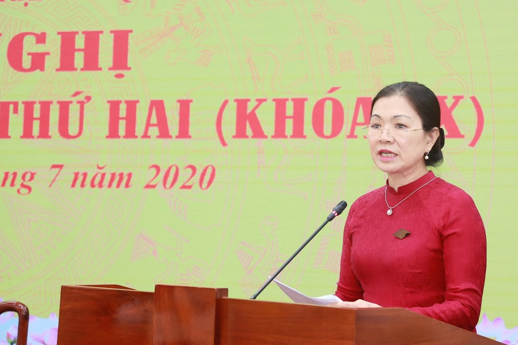 Phó Chủ tịch Trương Thị Ngọc Ánh phát biểu tại Hội nghị. Ảnh: Quang Vinh.