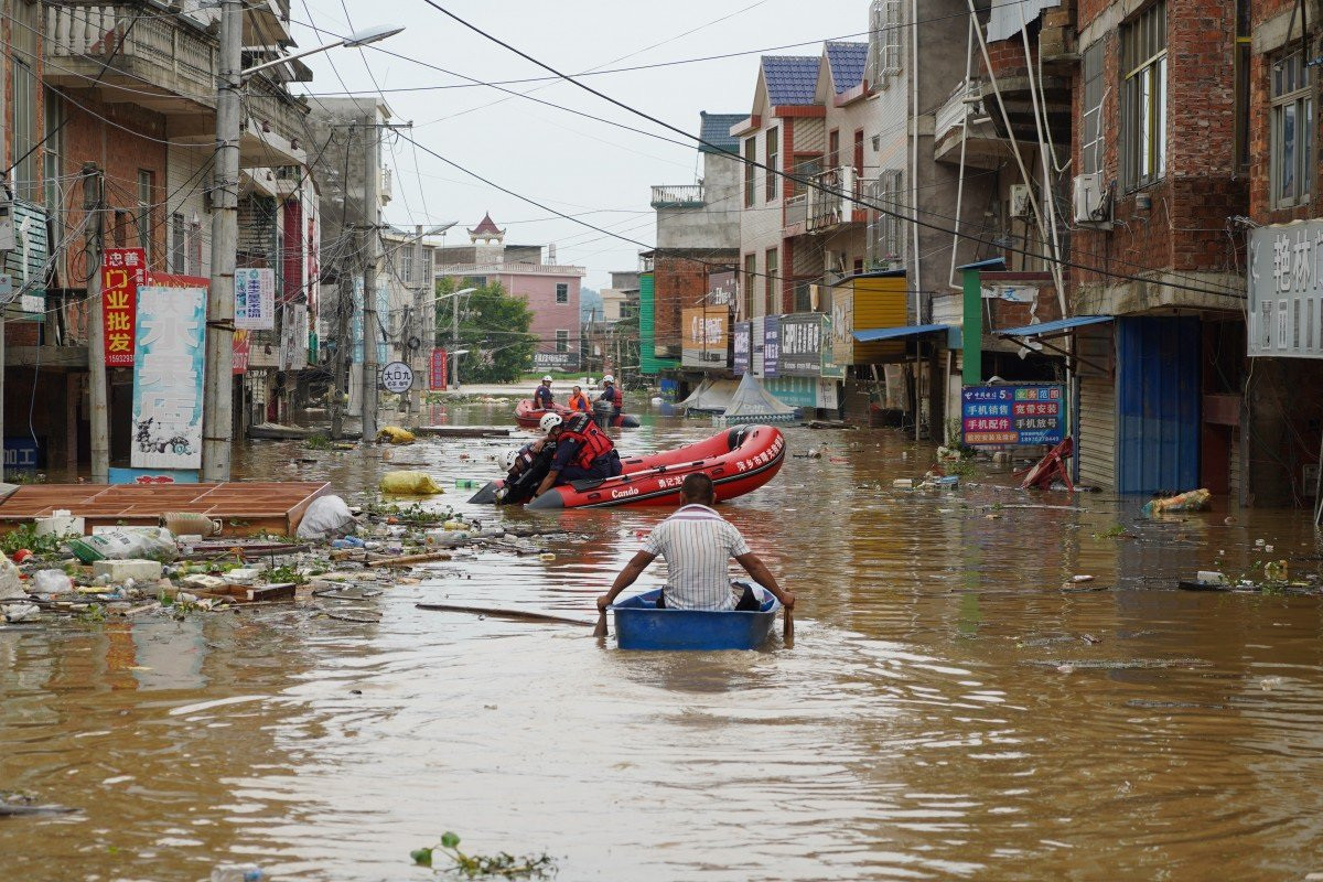 Tỉnh Giang Tây bị ảnh hưởng nghiêm trọng bởi lũ lụt (Ảnh: SCMP).