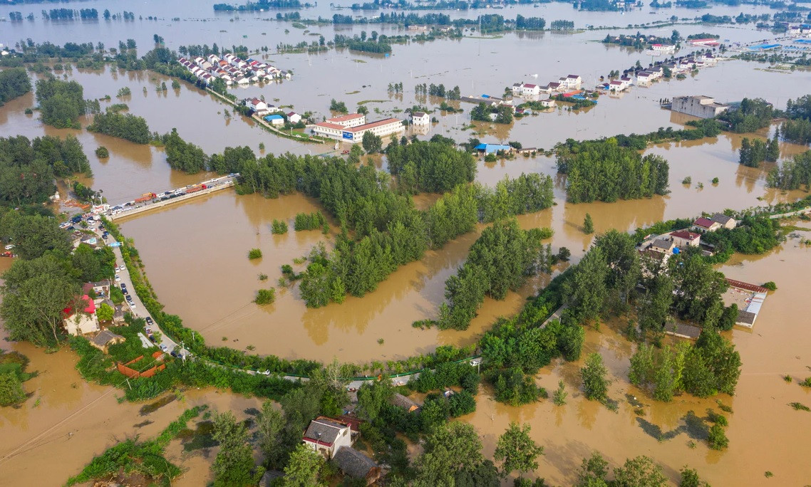 Tình trạng lũ lụt nghiêm trọng tại tỉnh An Huy. Nguồn: Reuters