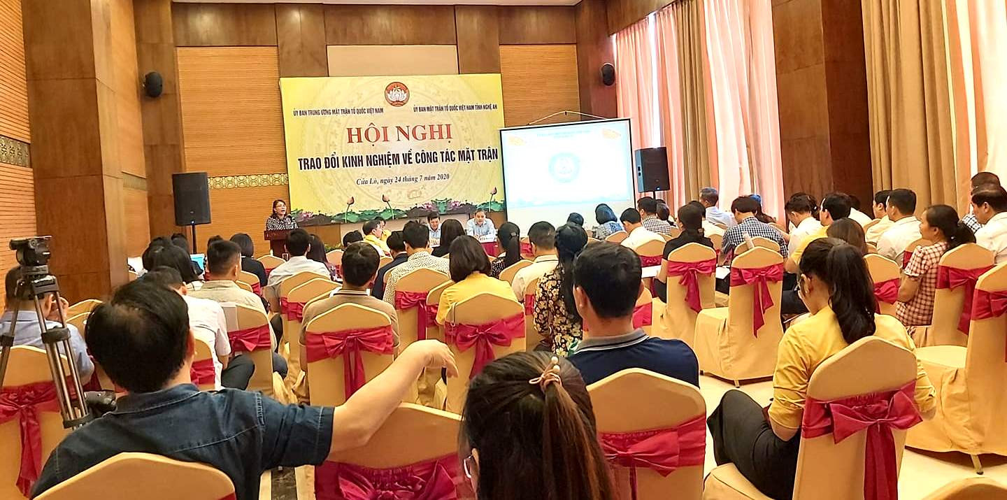 1.Hội nghị trao đổi kinh nghiệm về công tác mặt trận do Ủy ban Trung ương MTTQ Việt Nam phối hợp với MTTQ tỉnh Nghệ An tổ chức.