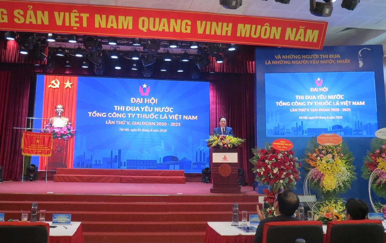 Ông Nguyễn Hoàng Anh, Chủ tịch Uỷ ban Quản lý vốn Nhà nước tại doanh nghiệp phát biểu tại Đại hội.