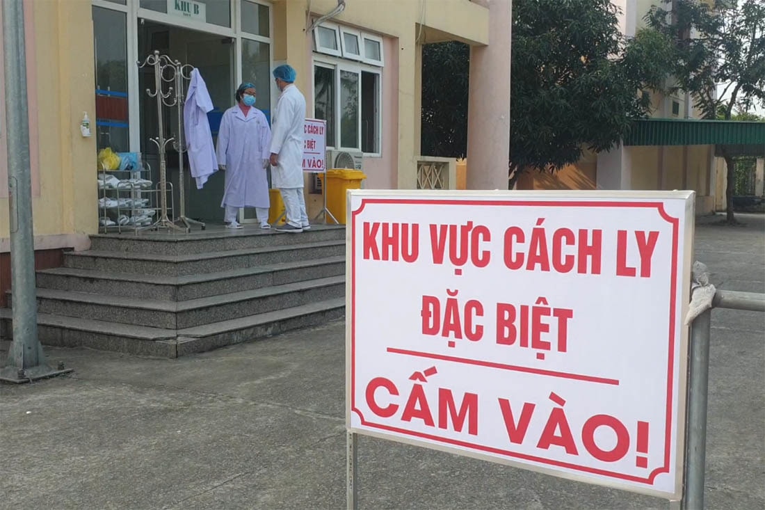 Khu cách ly của BV Đa khoa Nghệ An.