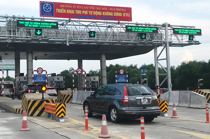 Tuyến cao tốc Hà Nội-Hải Phòng vừa bắt đầu thu phí tự động không dừng từ 11/8.