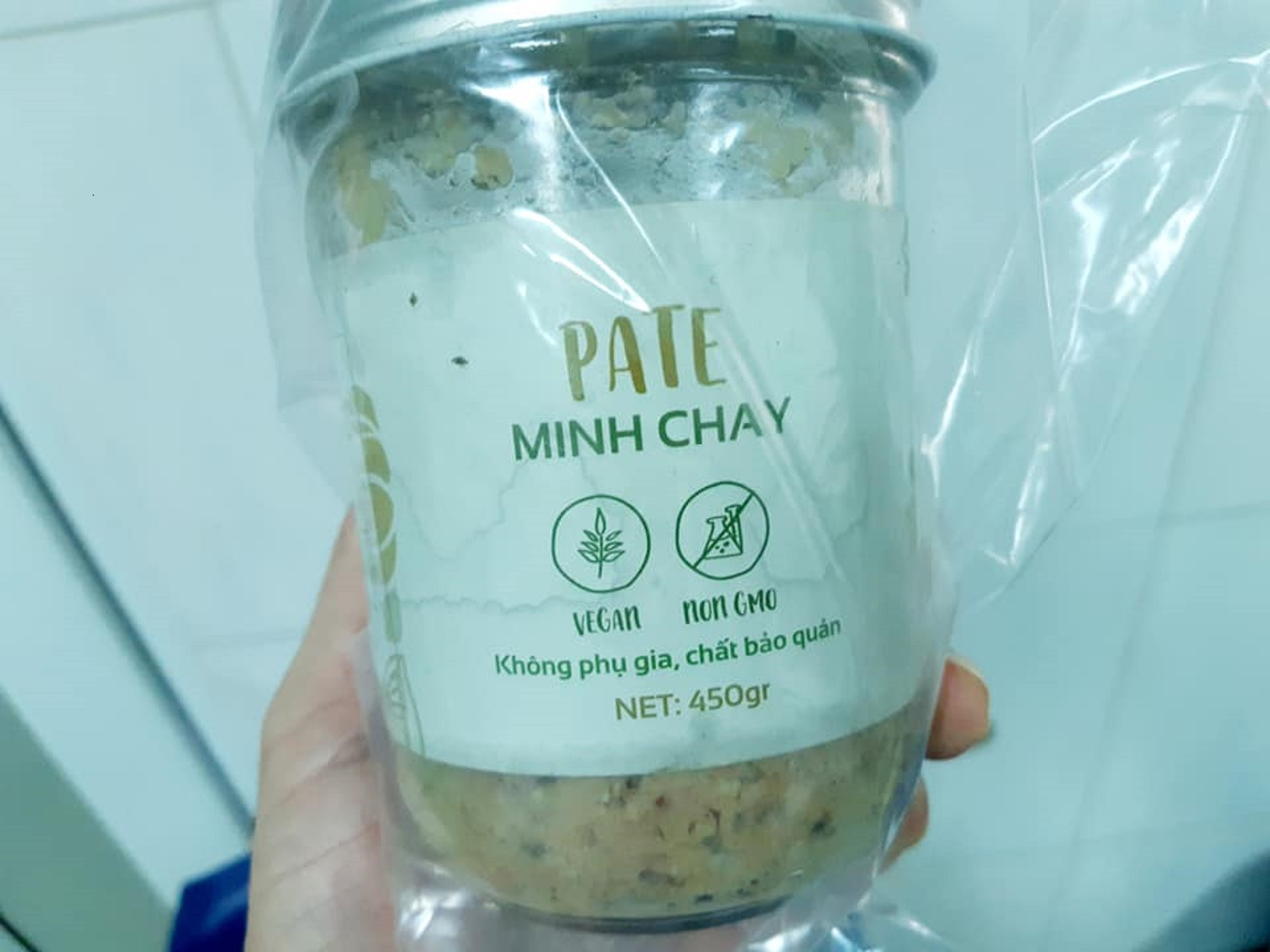 Thức ăn pate Minh Chay ghi ngộ độc cho các bệnh nhân. (Ảnh BVĐK Vĩnh Đức).