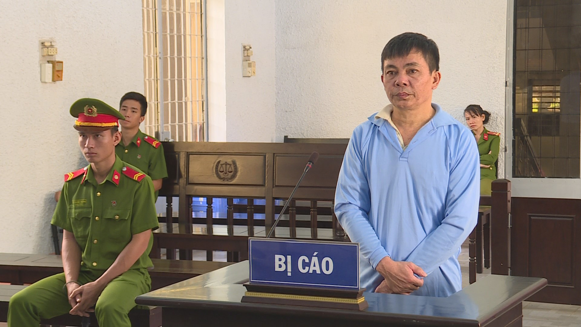 Bị cáo Lê Minh Ân tại phiên tòa.