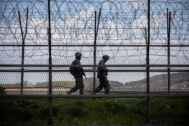 Biên giới Hàn Quốc-Triều Tiên. (Ảnh: AFP/Getty).