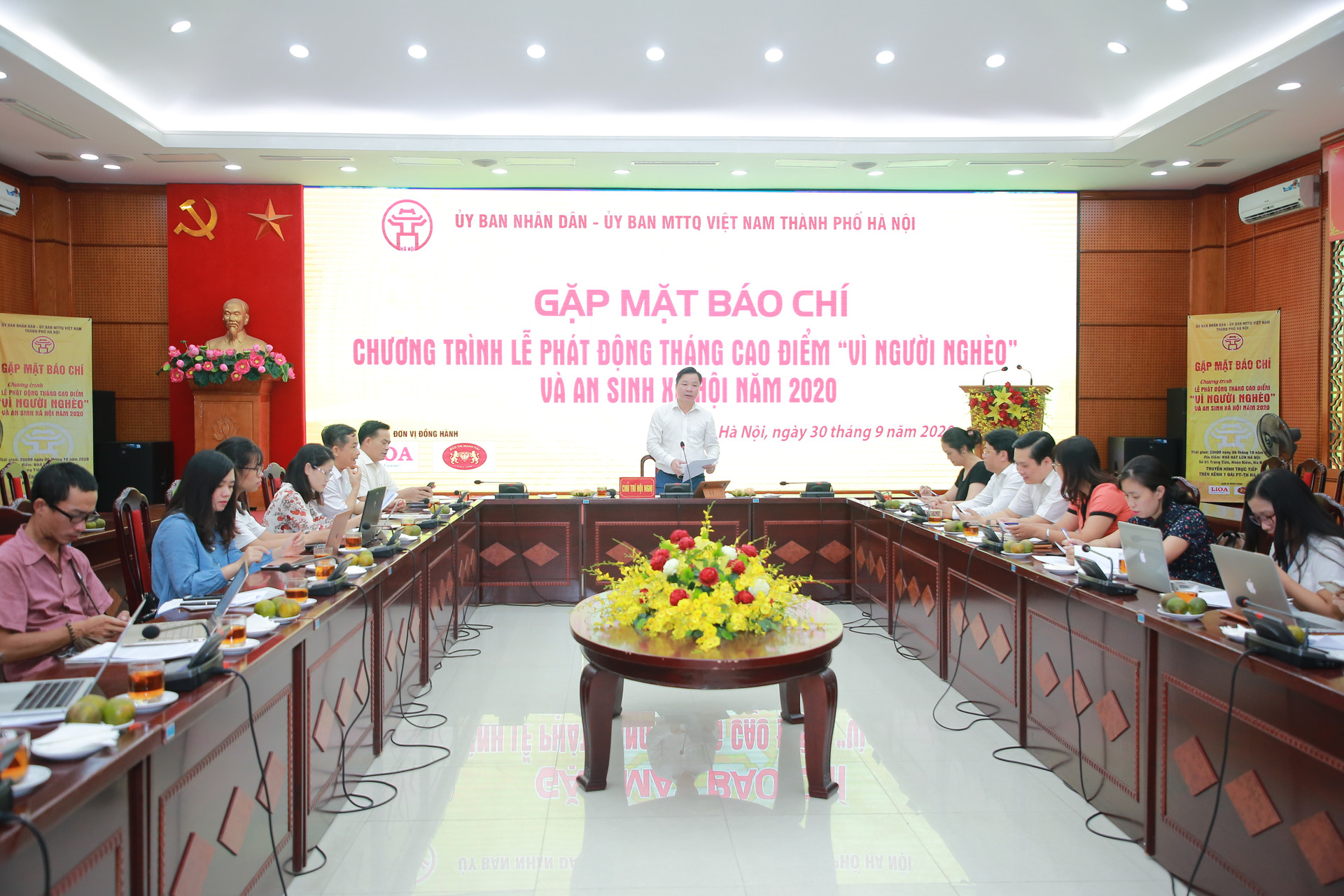 Phó Chủ tịch Nguyễn Sỹ Trường phát biểu tại buổi họp báo.