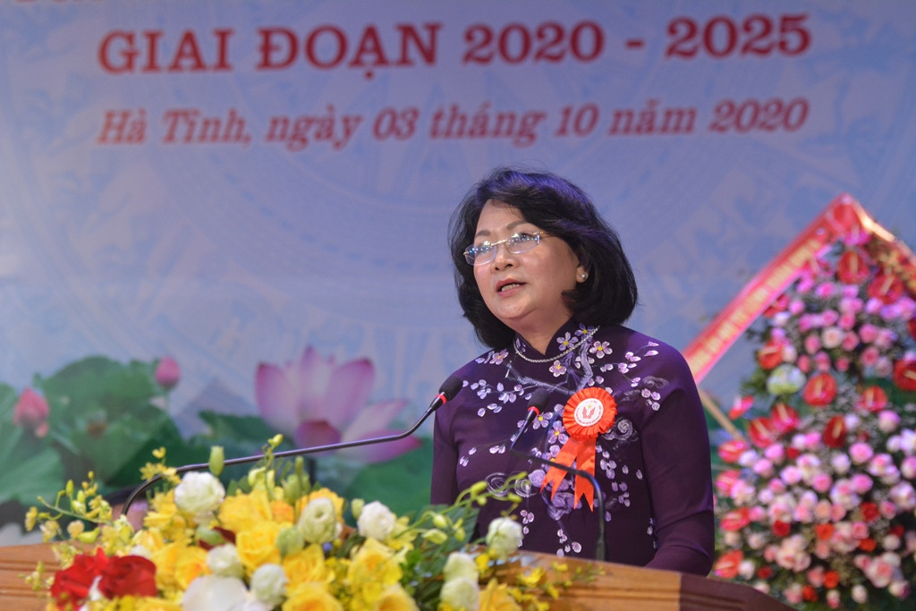 Phó Chủ tịch nước Đặng Thị Ngọc Thịnh phát biểu chỉ đạo Đại hội.