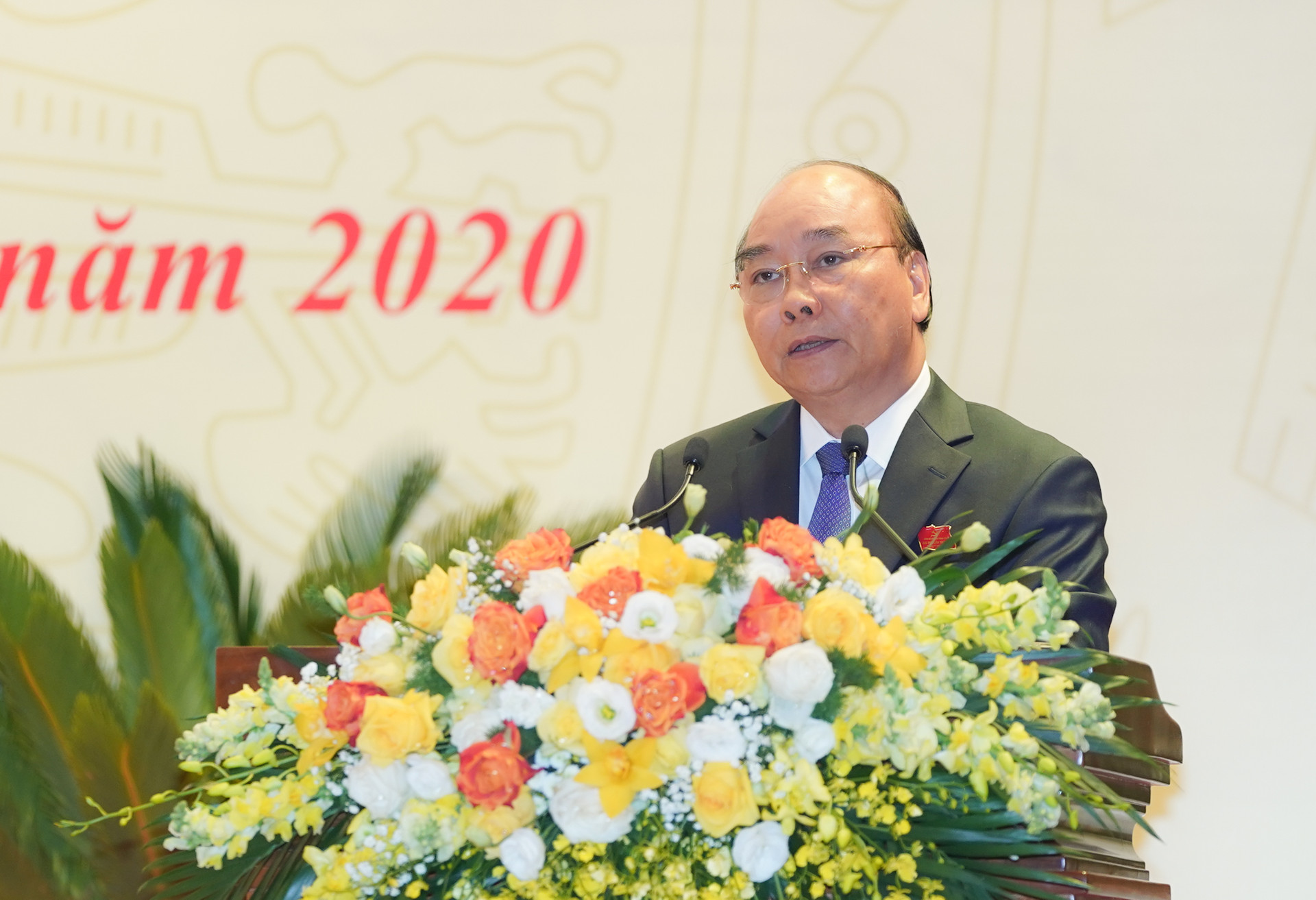 Thủ tướng Nguyễn Xuân Phúc phát biểu chỉ đạo tại phiên khai mạc Đại hội. Ảnh: VGP.