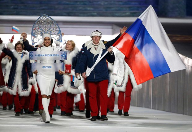 Quốc kỳ Nga sẽ không được tung bay tại Olympic Tokyo 2021. (Ảnh: AP)