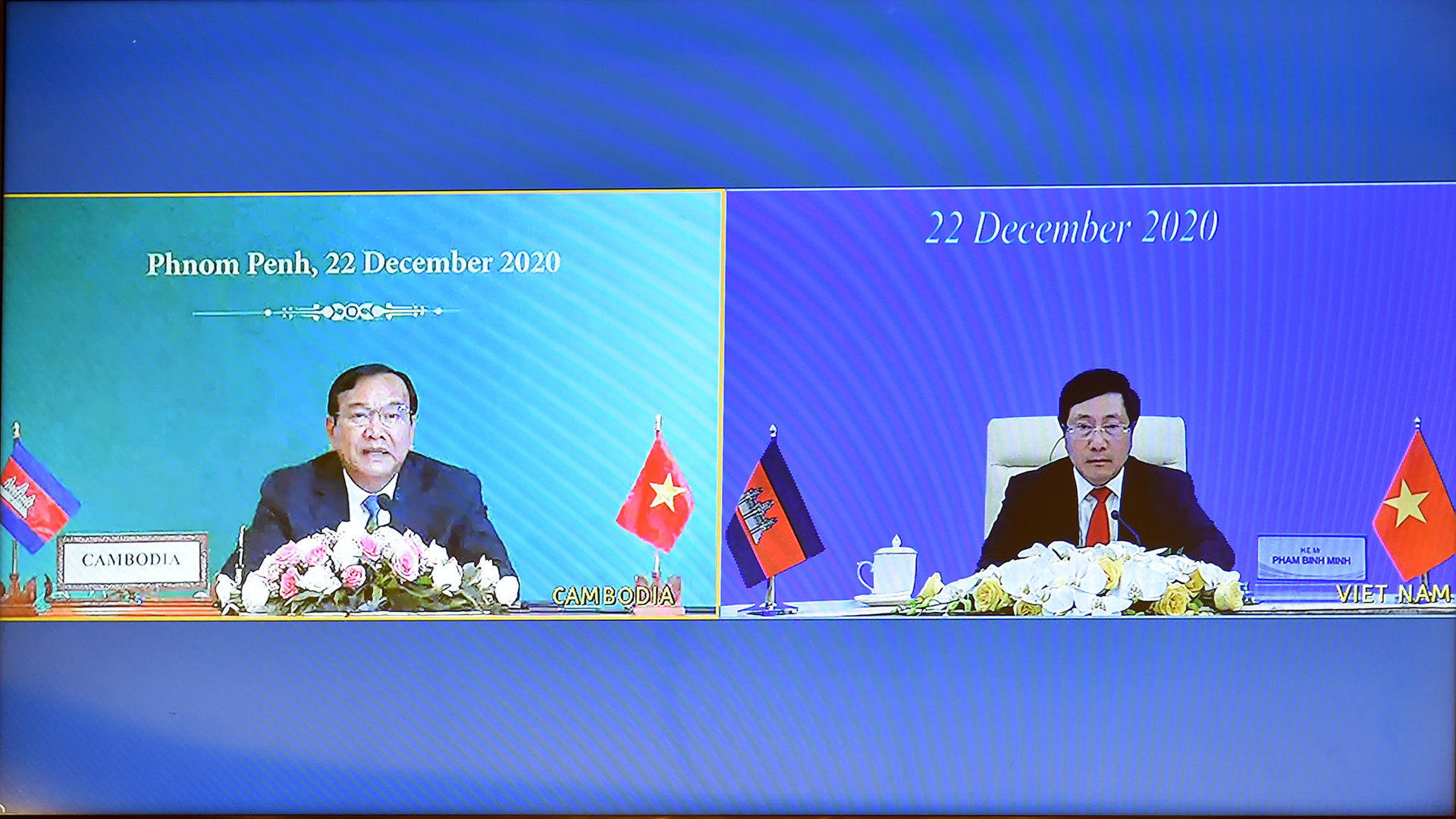 Hai Phó Thủ tướng đồng chủ trì cuộc họp kiểm điểm tình hình hợp tác việt Nam- Campuchia thời gian qua