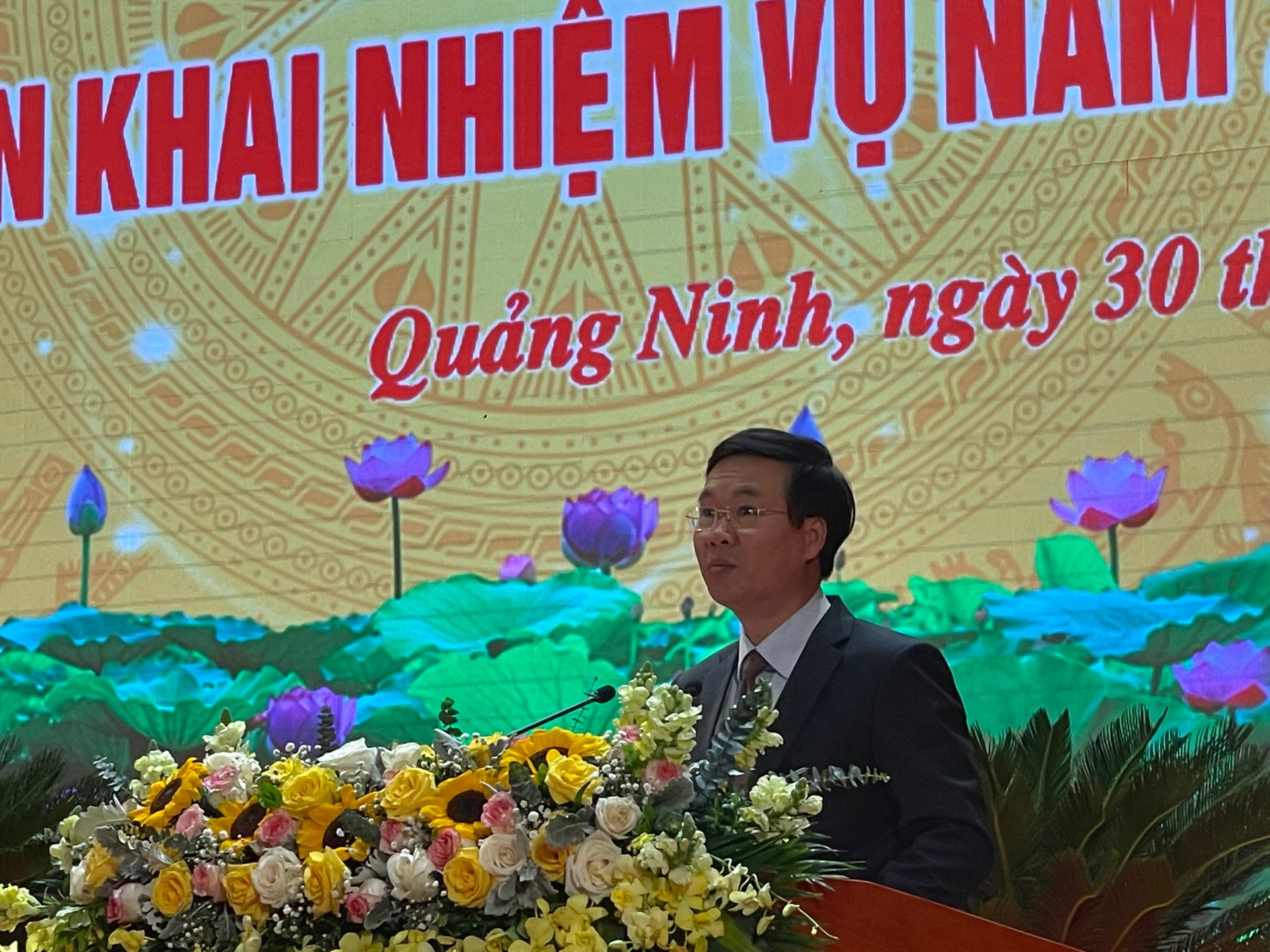 Ủy viên Bộ Chính trị, Bí thư Trung ương Đảng, Trưởng ban Tuyên giáo Trung ương Võ Văn Thưởng phát biểu kết luận Hội nghị.