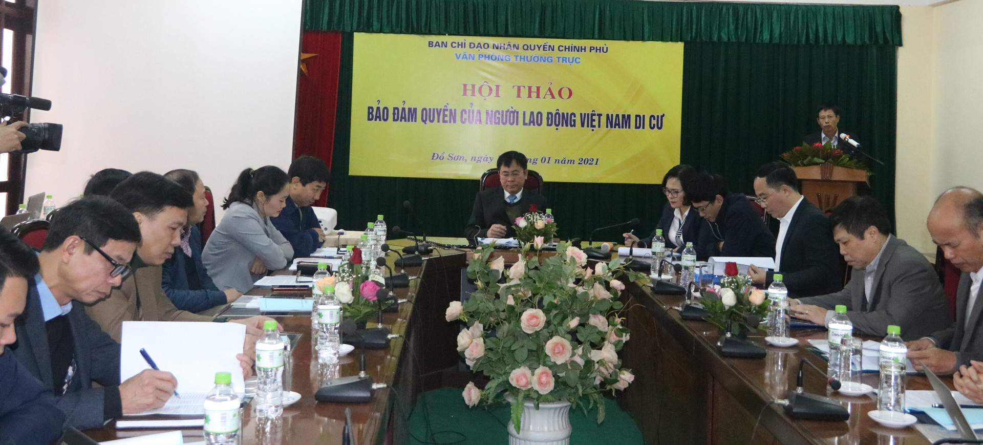 Quang cảnh hội thảo Đảm bảo quyền của người lao động Việt Nam di cư tổ chức tại TP Hải Phòng 