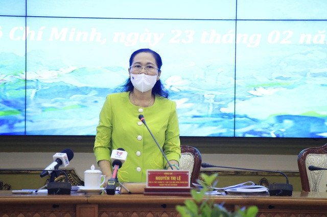 Chủ tịch HĐND TPHCM Nguyễn Thị Lệ chủ trì phiên họp của Ủy ban bầu cử TPHCM.