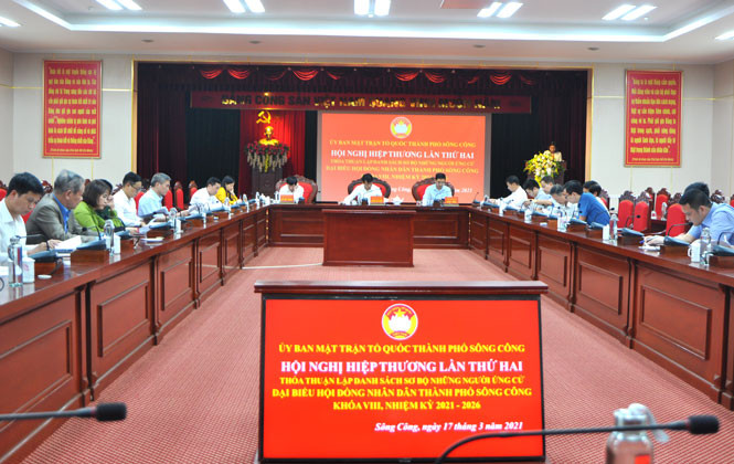 Ủy ban MTTQ Thị xã Sông Công tổ chức hội nghị hiệp thương lần thứ hai.