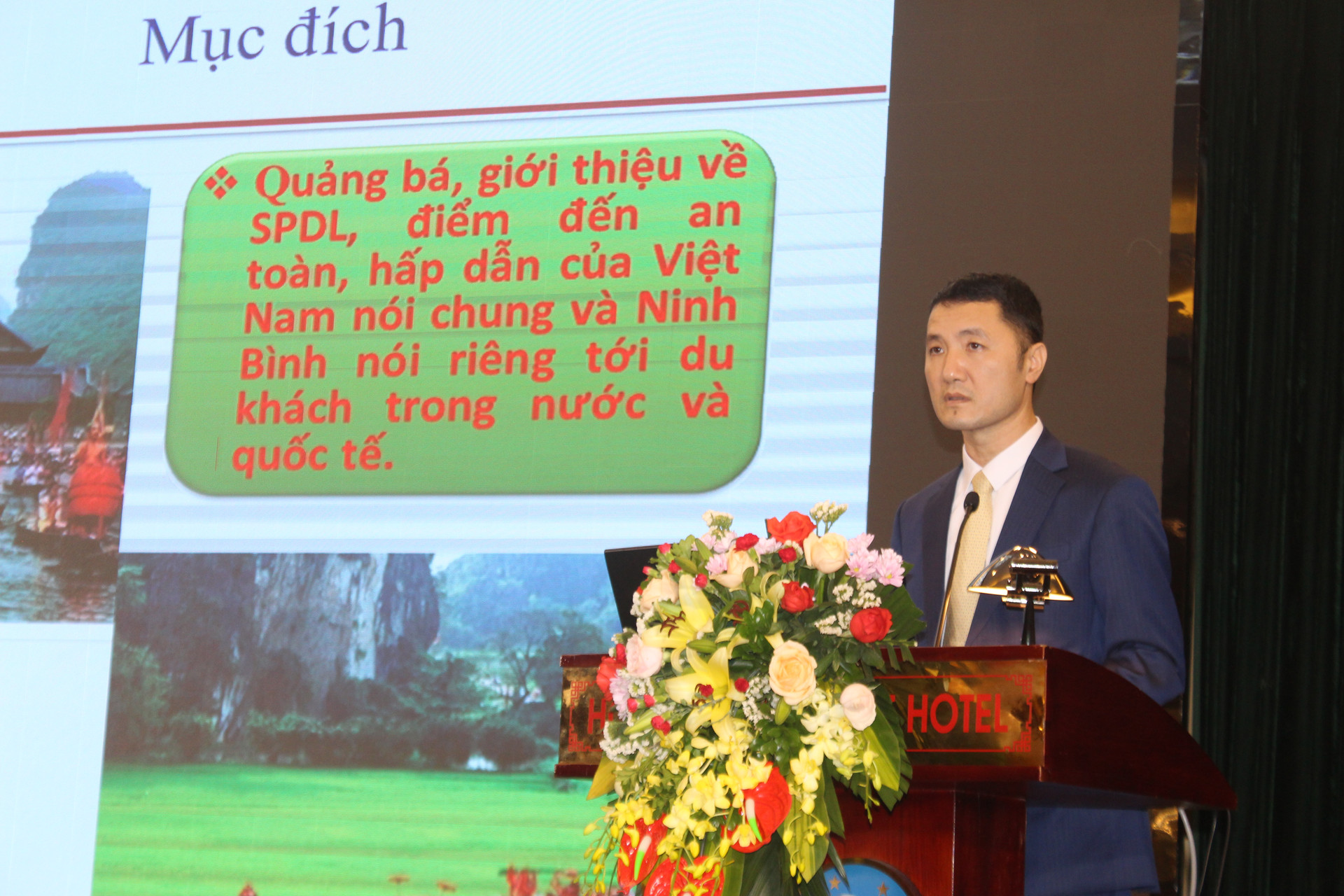Ông Bùi Văn Mạnh, Giám đốc Sở Du lịch Ninh Bình thông tin về kế hoạch tổ chức Năm du lịch quốc gia 2021.