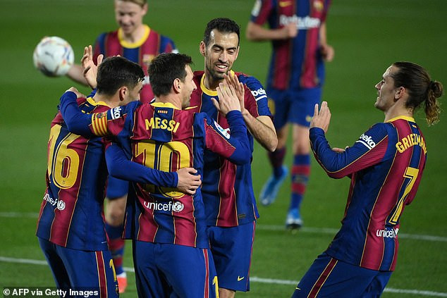 Griezmann ấn định chiến thắng 5-2 cho Barcelona ở phút bù giờ cuối cùng.