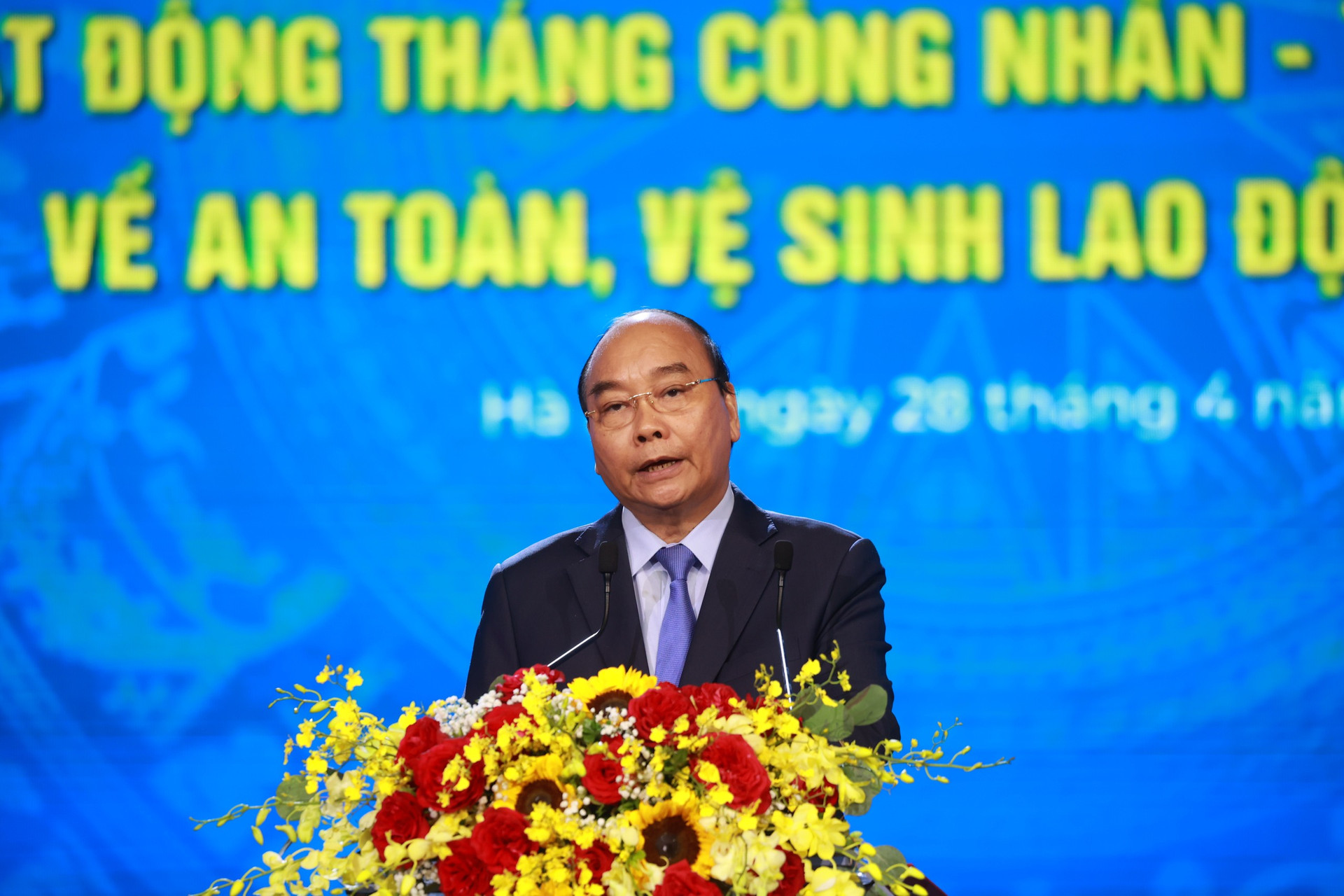 Chủ tịch nước Nguyễn Xuân Phúc phát biểu tại lễ kỷ niệm. 