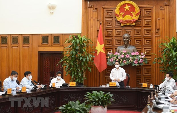 Thủ tướng Phạm Minh Chính chủ trì cuộc họp. (Ảnh: Văn Điệp/TTXVN).
