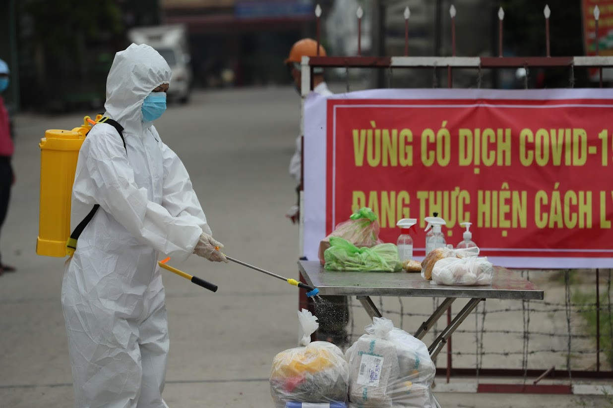 Kiểm soát chặt chẽ, ngăn chặn nguồn lây dịch Covid-19 ở xã Mão Điền (huyện Thuận Thành, tỉnh Bắc Ninh).
