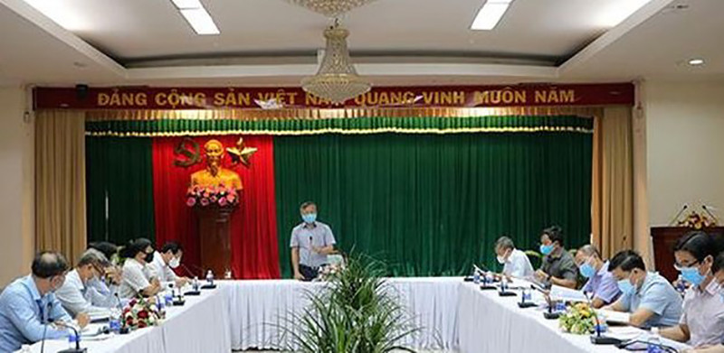 Chủ tịch UBND tỉnh Đồng Nai Cao Tiến Dũng chủ trì cuộc làm việc. Ảnh: Báo Đồng Nai.