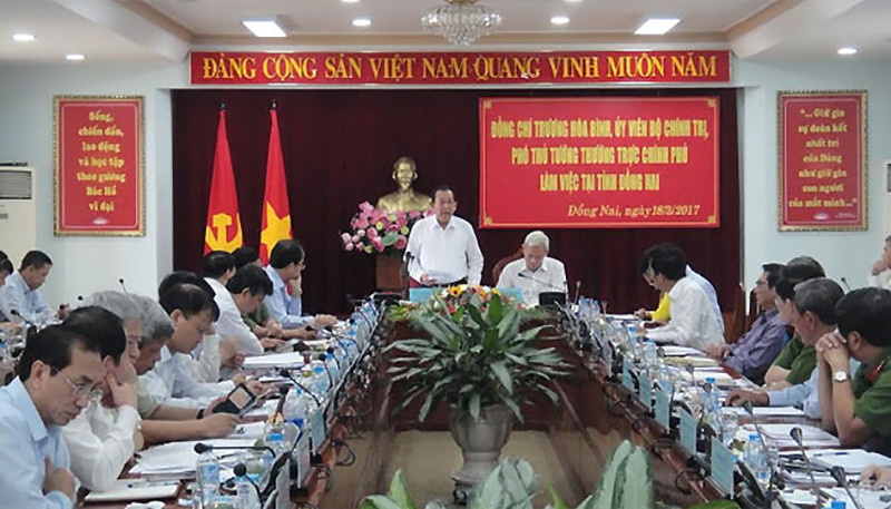 Phó Thủ tướng Thường trực Chính phủ Trương Hòa Bình làm việc tại Đồng Nai.
