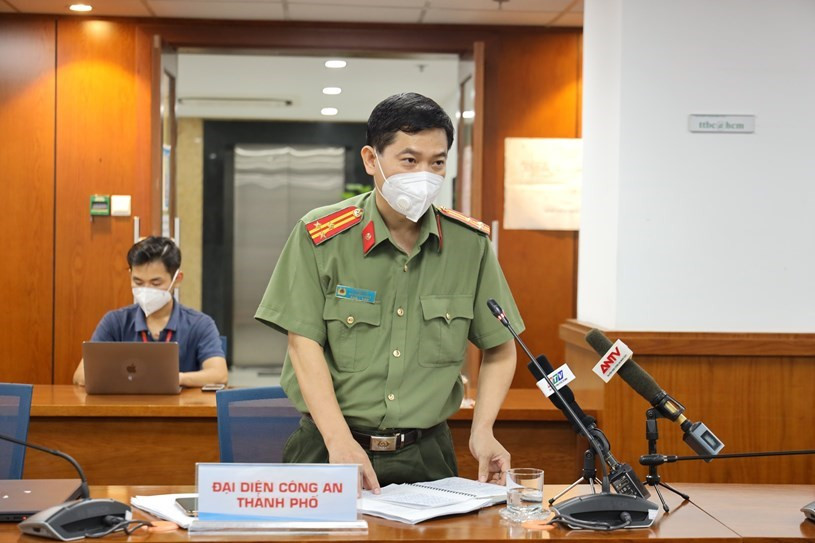Thượng tá Lê Mạnh Hà, Phó trưởng phòng Tham mưu Công an TP HCM (Ảnh: TTBC).