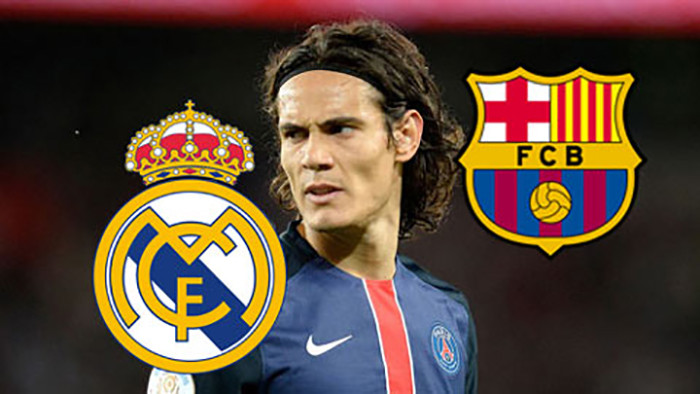 Cavani được cả Real và Barca theo đuổi.