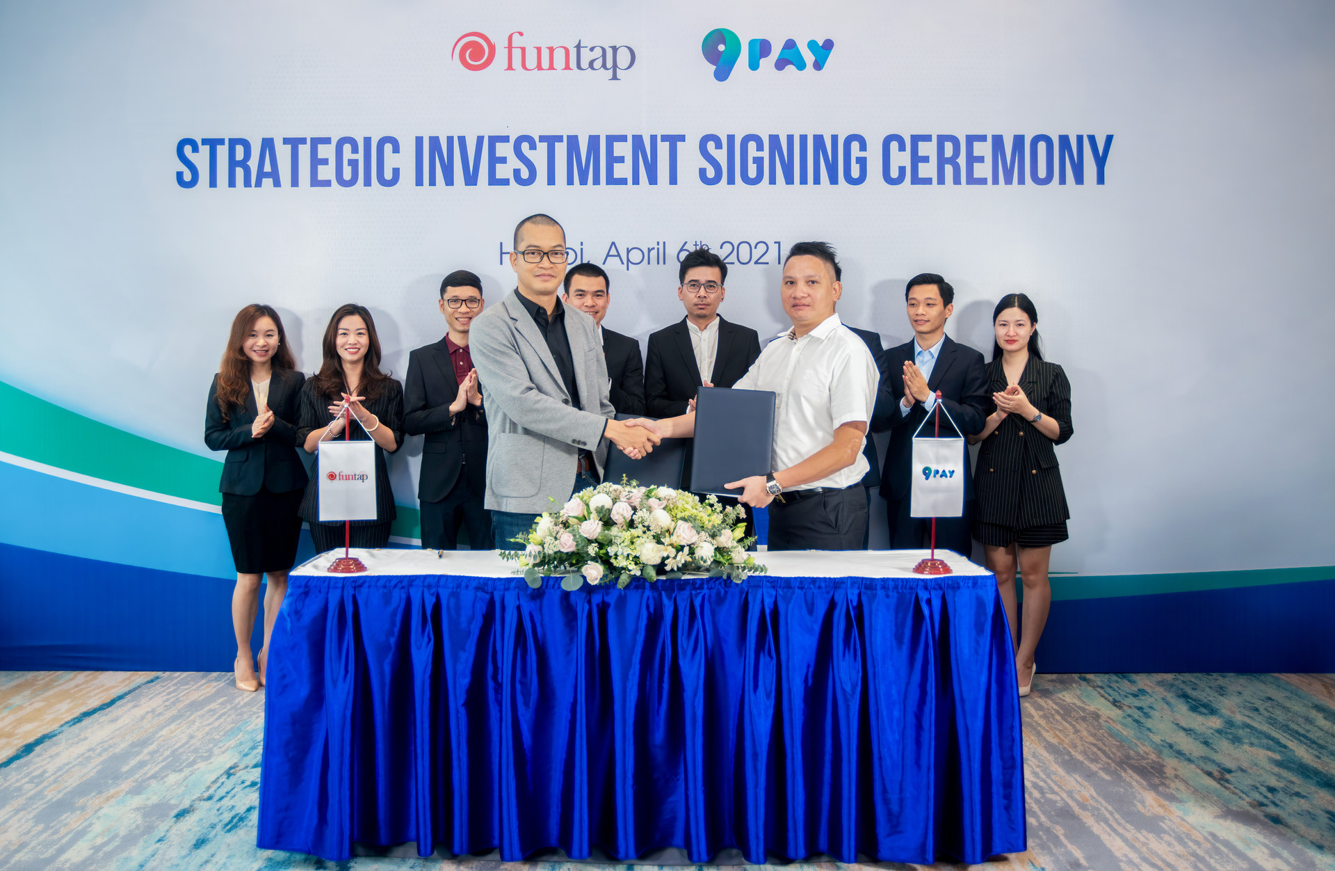 Funtap ký kết thỏa thuận đầu tư chiến lược vào 9Pay (Tháng 4/2021).