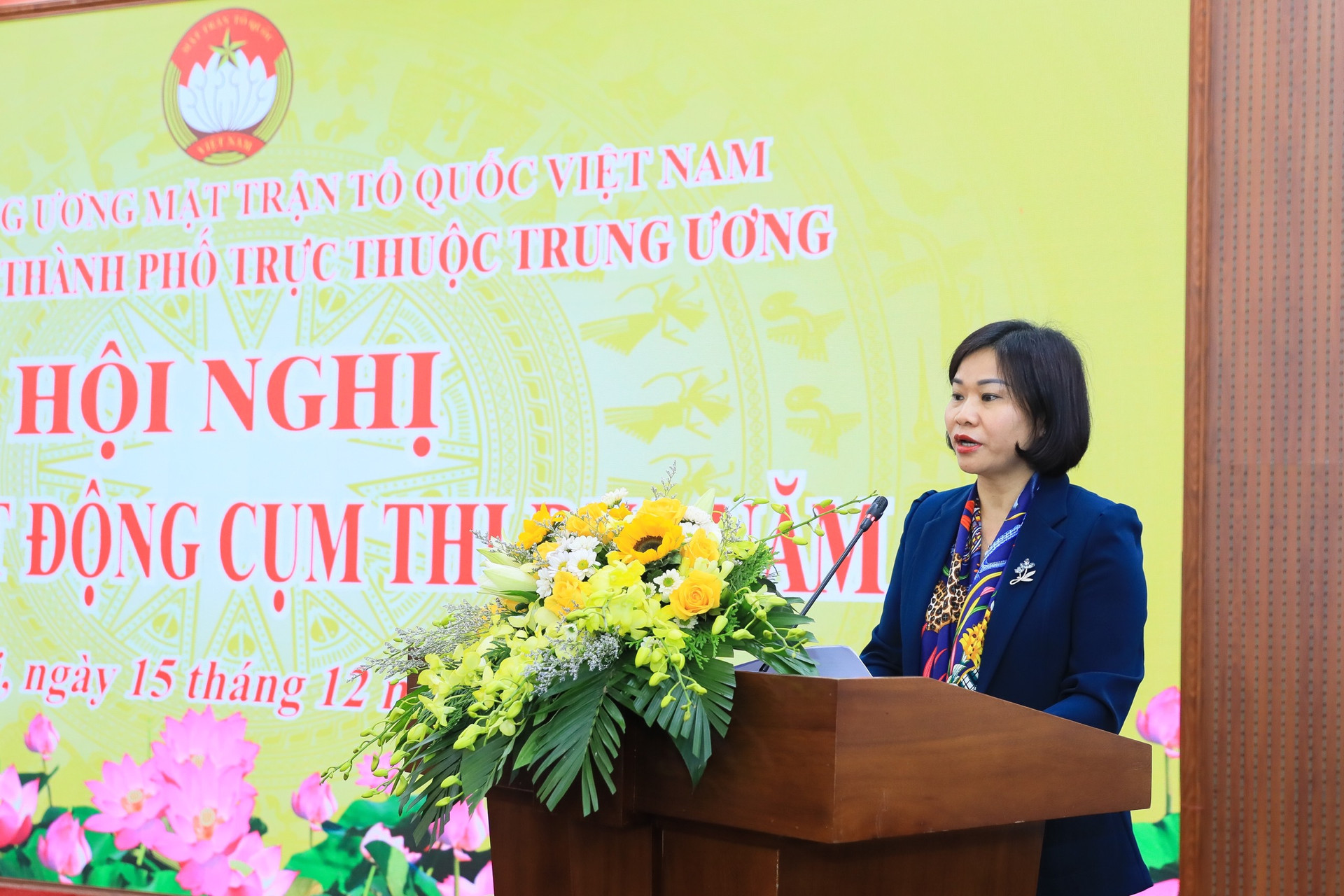 Phó Bí thư Thường trực Thành ủy Hà Nội Nguyễn Thị Tuyến phát biểu.