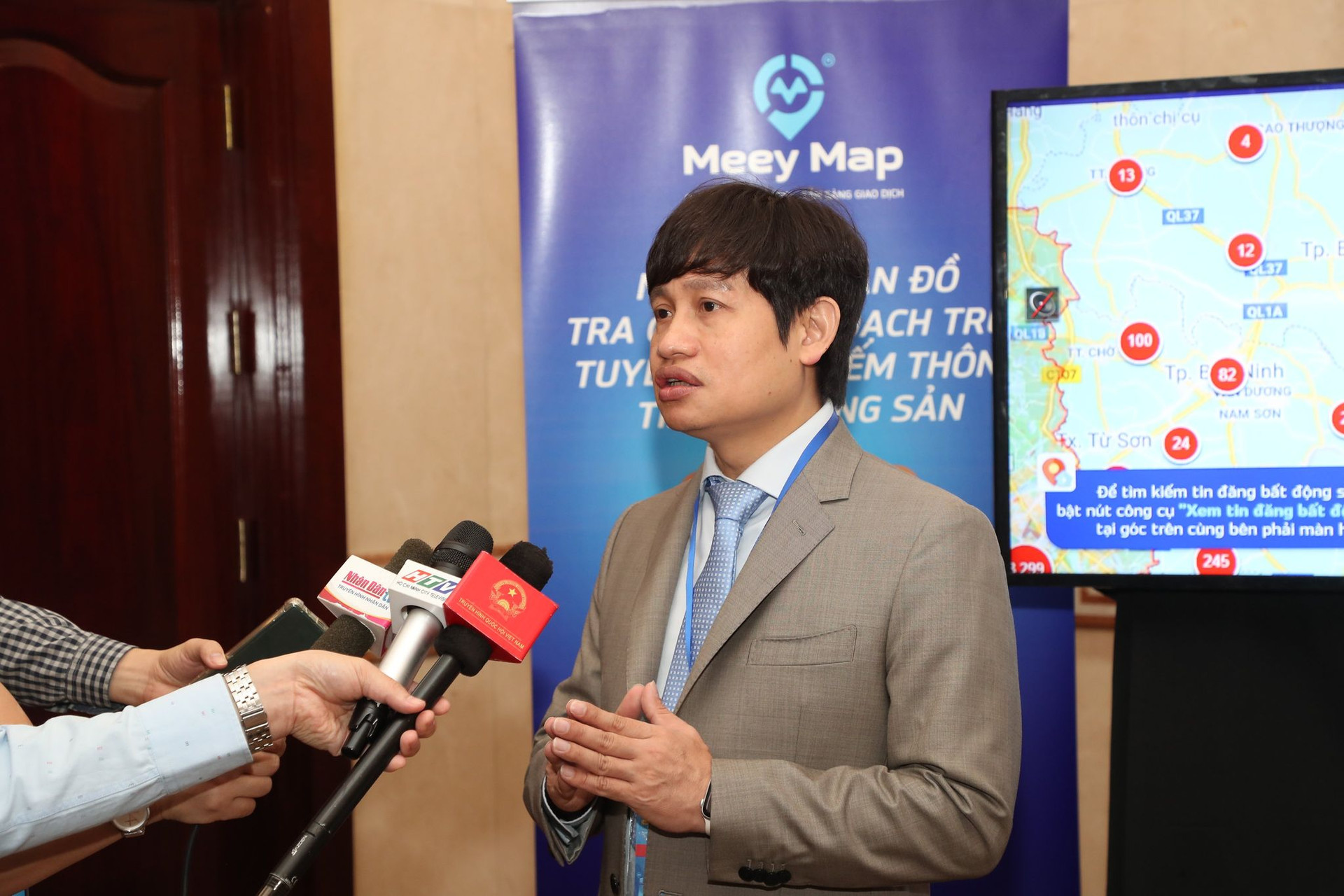 Ông Hoàng Mai Chung chia sẻ: “Meey Map là sản phẩm trọng điểm mà trong thời gian này Meey Land rất muốn đưa tới thị trường TP Hồ Chí Minh.