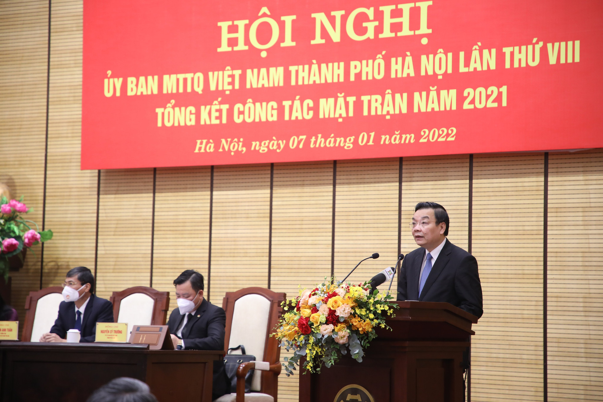 Chủ tịch UBND thành phố Hà Nội Chu Ngọc Anh phát biểu chỉ đạo tại hội nghị.