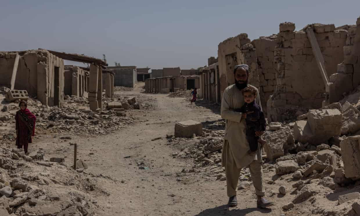 Khu vực thị trấn Sangin, Helmand, trước đây nằm ngay trên chiến tuyến. Ảnh: The Guardian.