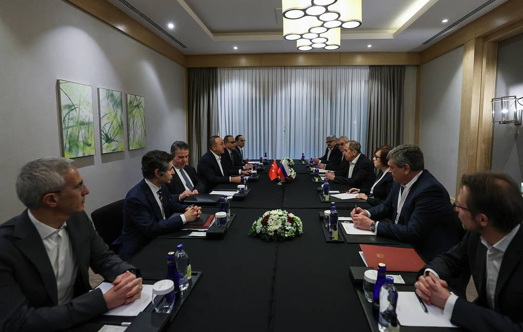 Cuộc họp giữa Nga và Thổ Nhĩ Kỳ. Ảnh: Bộ Ngoại giao Thổ Nhĩ Kỳ.