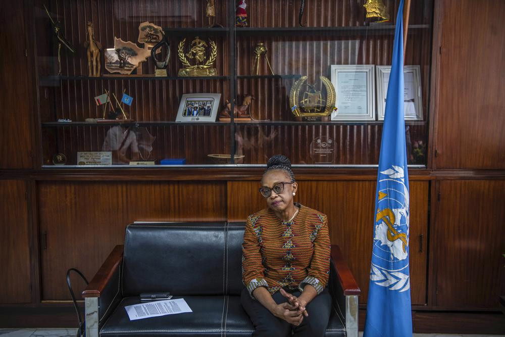 Bà Matshidiso Moeti tại văn phòng ở Brazzaville, Congo. Ảnh: AP.