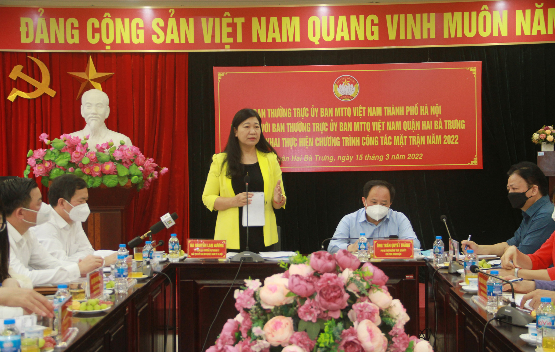Bà Nguyễn Lan Hương phát biểu tại buổi làm việc.