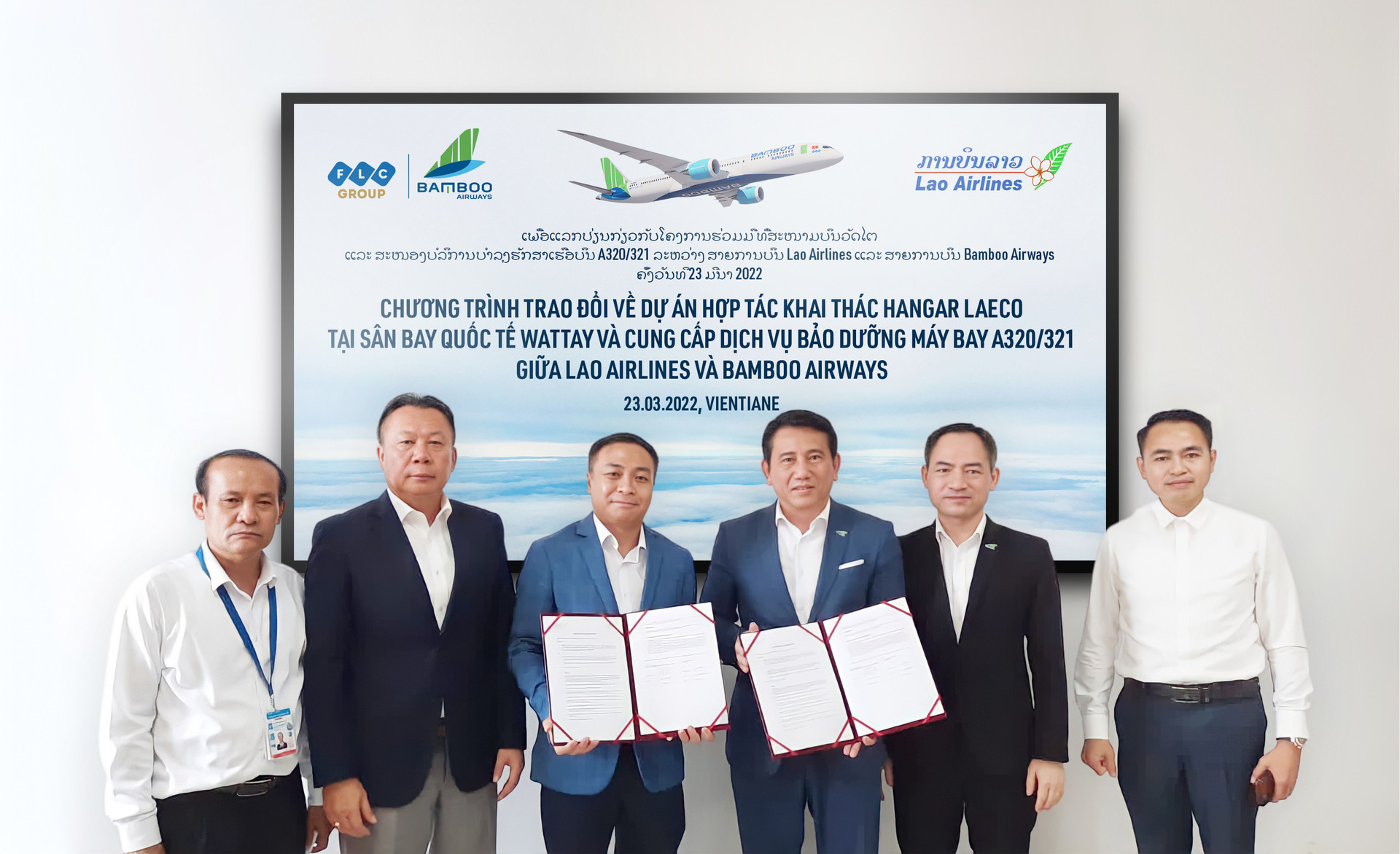 Bamboo Airways ký kết biên bản ghi nhớ hợp tác với Lao Airlines.