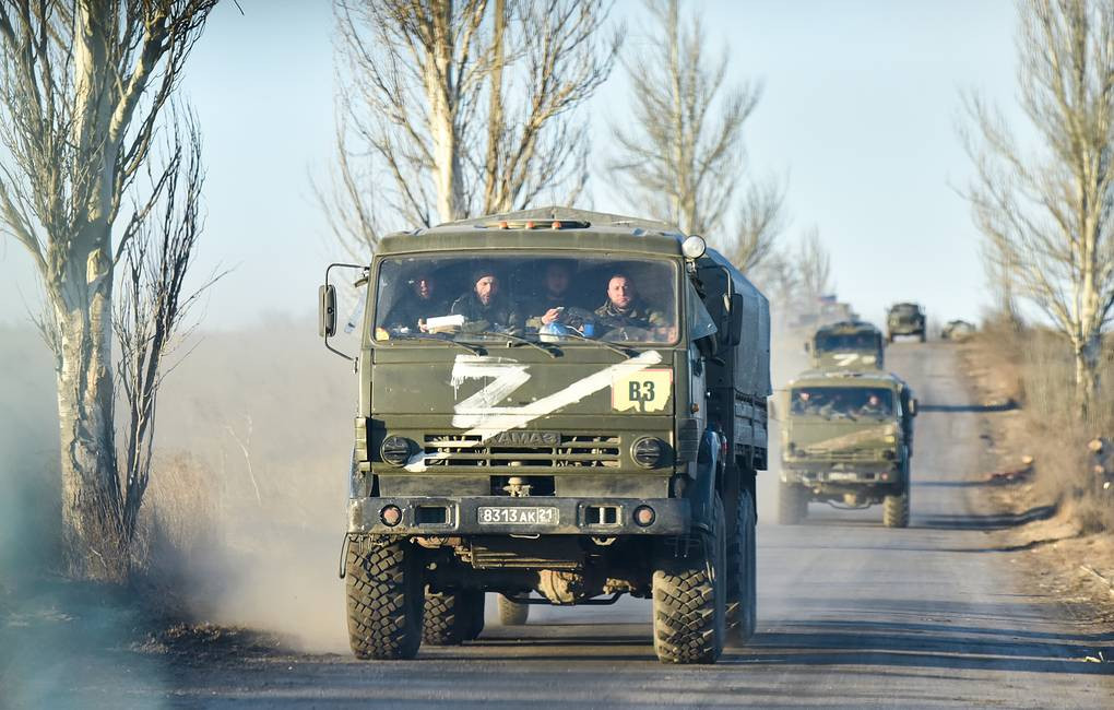 Đoàn xe thực hiện chiến dịch quân sự đặc biệt tại Ukraine. Ảnh: TASS.