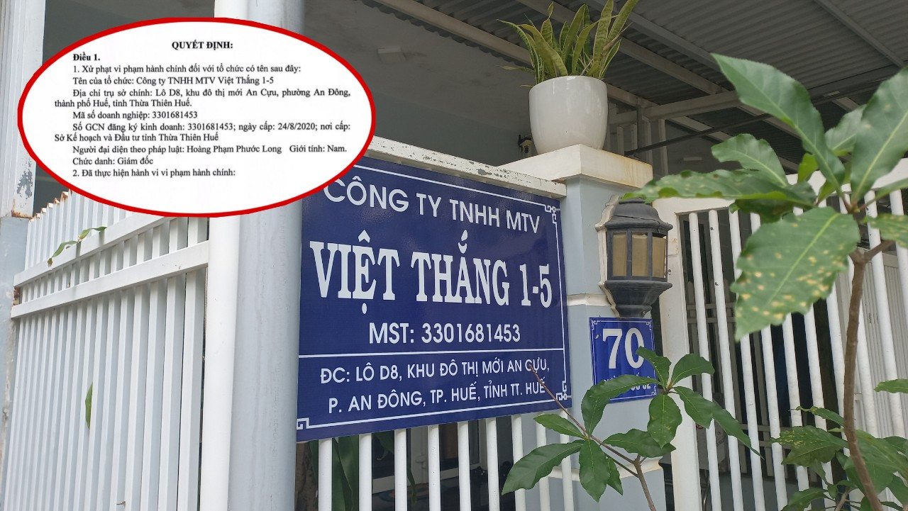 Công ty Việt Thắng 1-5 và 2 tài xế bị xử phạt hơn 430 triệu đồng.
