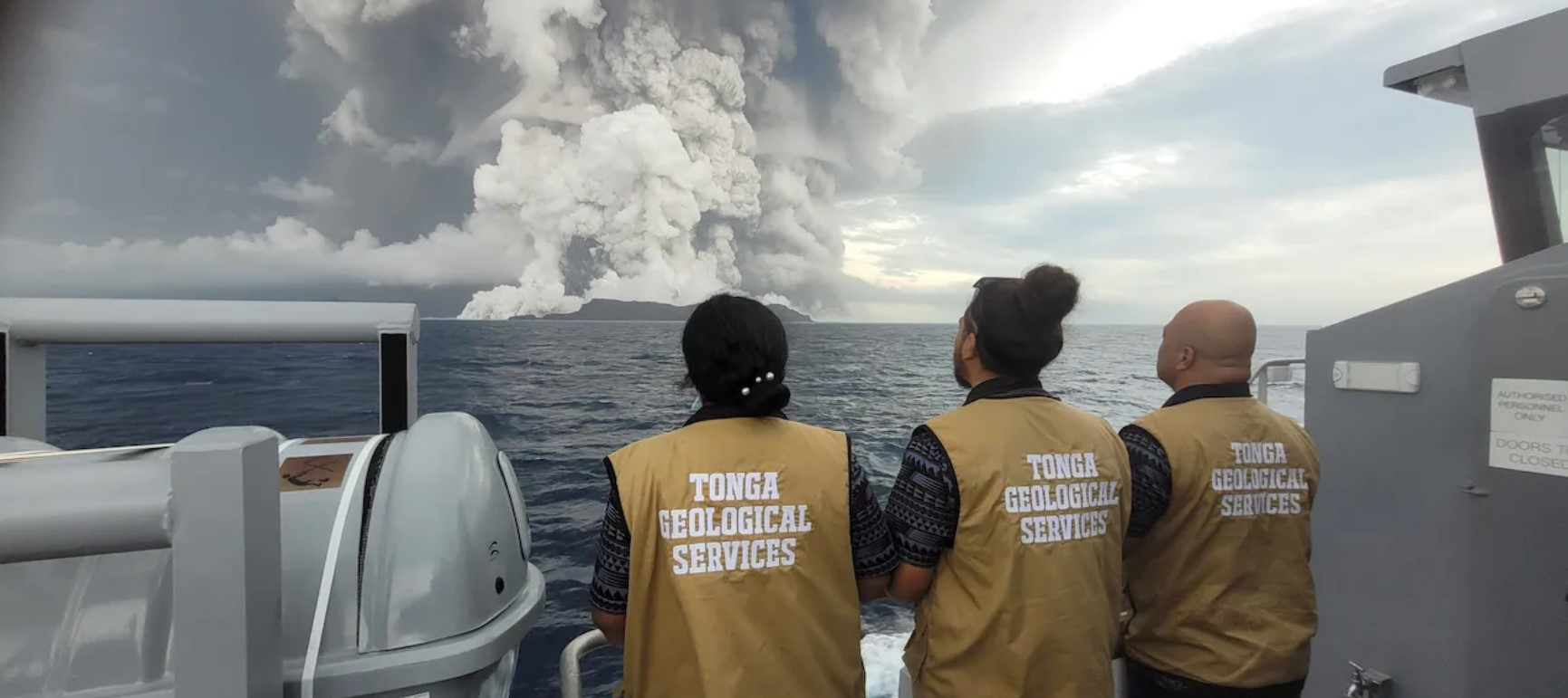 Vụ nổ kinh hoàng tại Núi lửa Hunga Tonga-Hunga Ha’apai, Tonga. Ảnh: CBC.