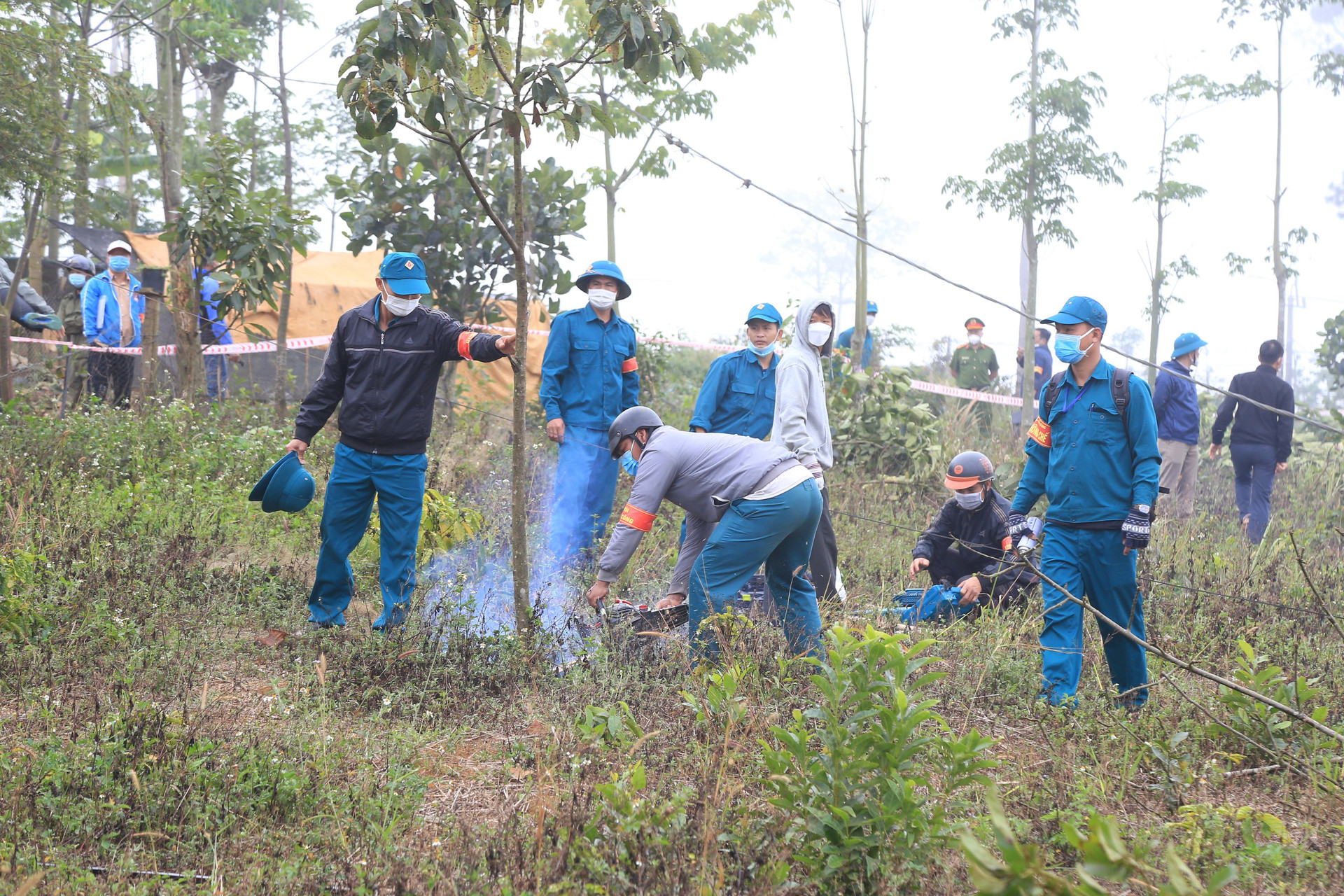 Lực lượng chức năng  thu hồi 3,4 ha đất rừng giao lại cho Công ty TNHH MTV Lâm nghiệp Quảng Sơn quản lý.
