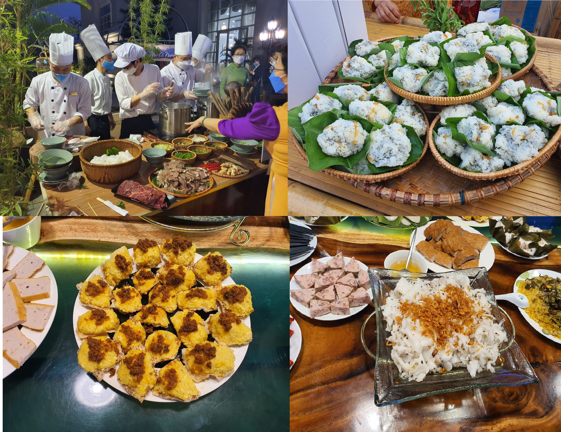 Ngoài rất nhiều các điểm tham quan, di tích lịch sử, văn hóa, Nam Định còn có một nền văn hóa ẩm thực phong phú, đa dạng, đặc trưng, riêng có. Trong ảnh: Phở bò Nam Định, bánh khúc, xôi kê, bánh cuốn… là những món ẩm thực đường phố, bình dân rất phổ biến ở Nam Định.