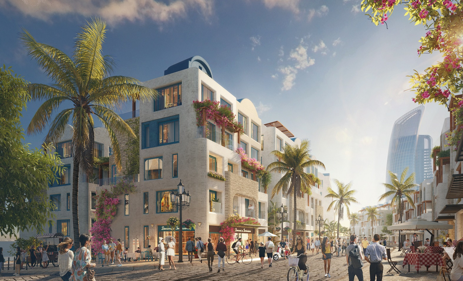 Chuỗi Commercial Villa tại Hon Thom Paradise Island hứa hẹn đem lại tiềm năng khai thác thương mại đầy hấp dẫn. Ảnh phối cảnh minh họa Sun Property.