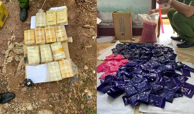 Phòng Cảnh sát điều tra tội phạm về ma túy, Công an tỉnh Quảng Trị vừa phát hiện, thu giữ số lượng 72.000 viên ma túy tổng hợp (Ảnh: Công an cung cấp).