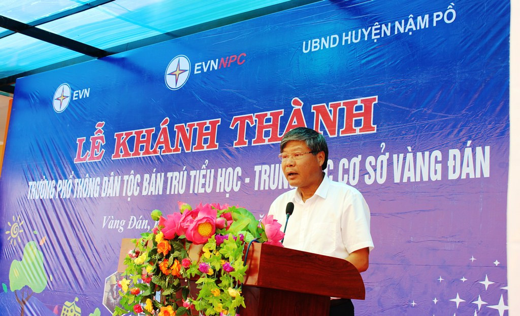 Ông Lê Minh Tuấn – Phó Tổng giám đốc EVNNPC phát biểu tại buổi Lễ.
