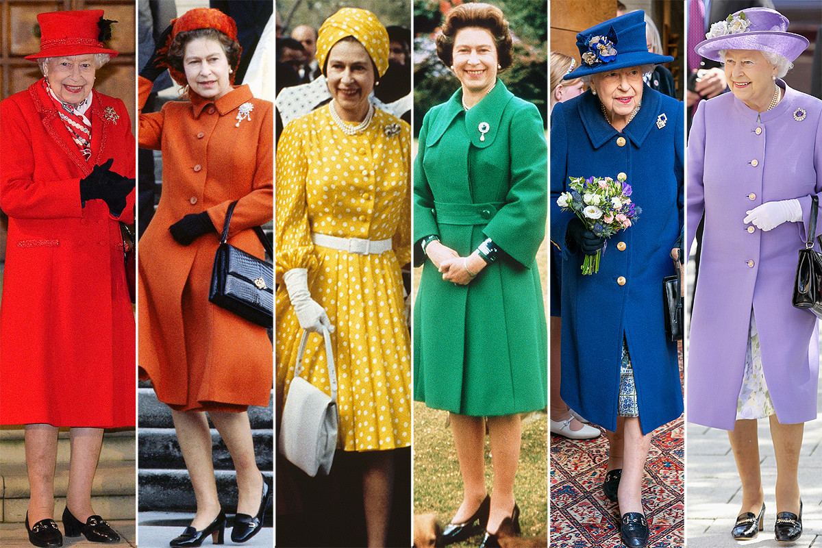 Những bộ trang phục rực rỡ của Nữ hoàng Anh. Ảnh: CNN.