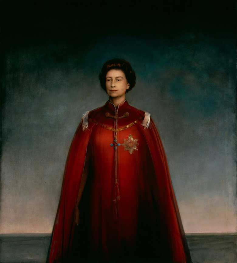Bức chân dung Nữ hoàng vẽ bởi Pietro Annigoni. Ảnh: CNN.
