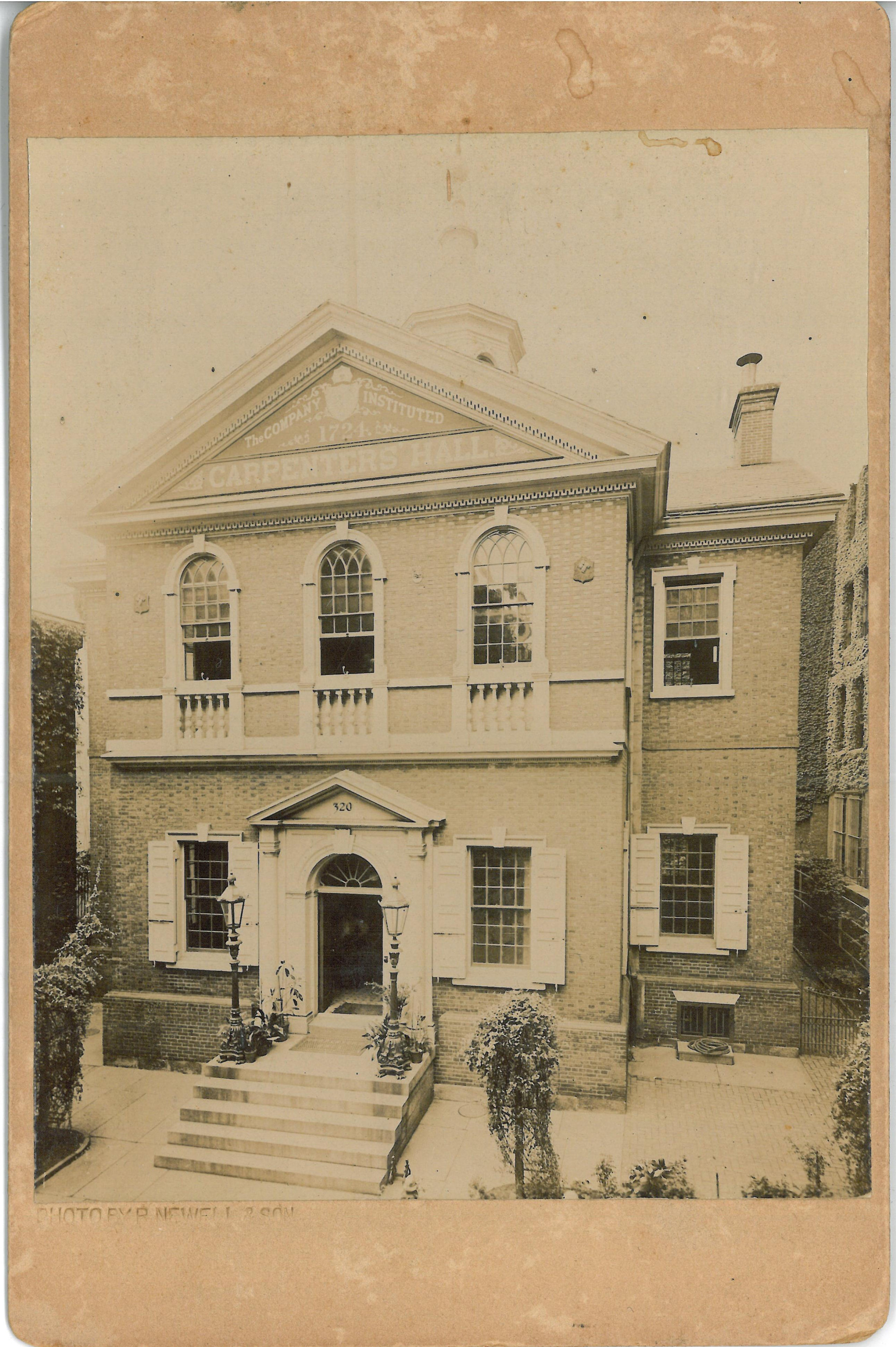 Tòa nhà Carpenters 'Hall những năm tháng của thế kỳ 18. Ảnh: LOC.