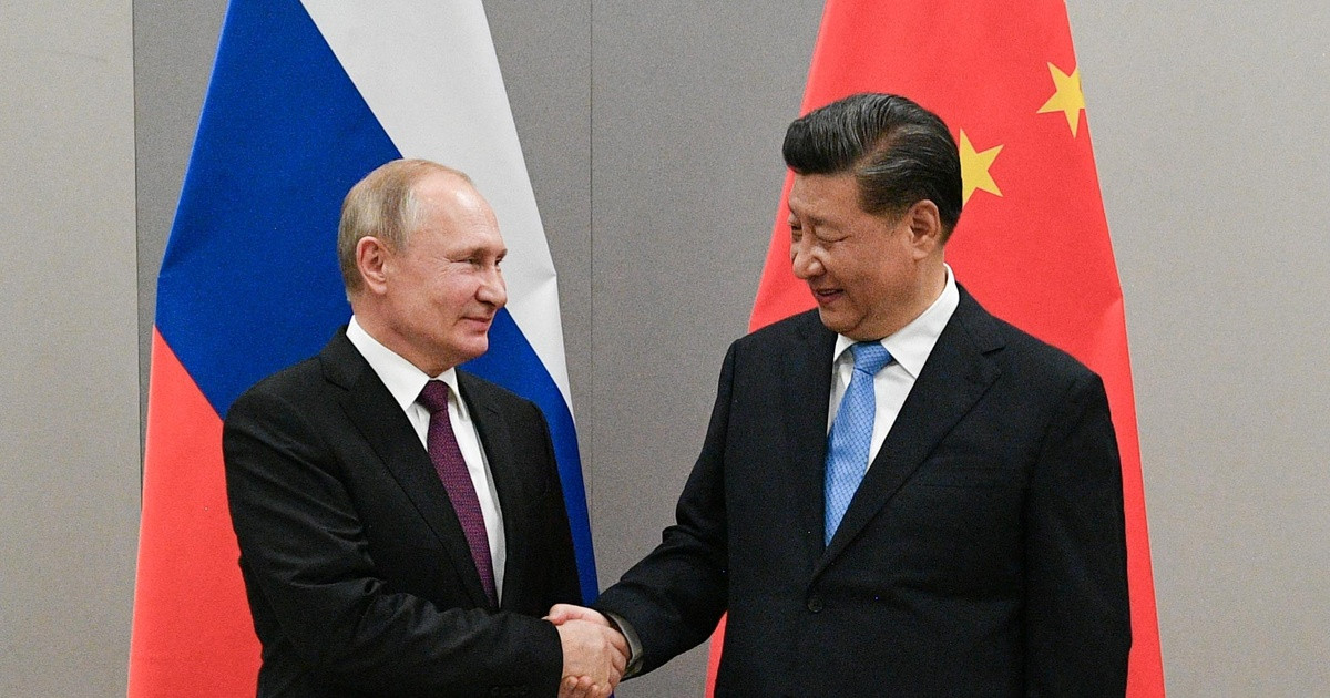 Tổng thống Nga Vladimir Putin và Chủ tịch Trung Quốc Tập Cận Bình. Ảnh: TASS.